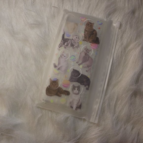 Moto G Stylus Phone Case with Astronaut Cats in Outer Space Design - Picture 5 of 6